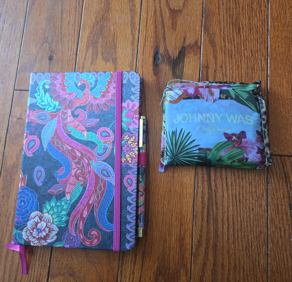 Johnny Was JOURNAL & Foldable Tote I